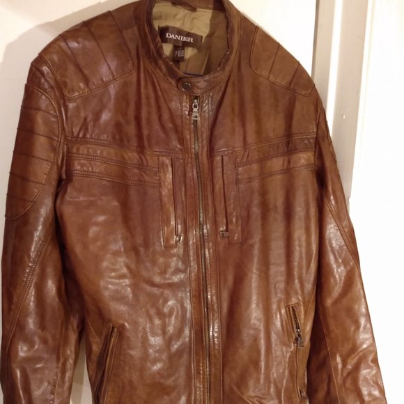 Manteau cuir, femme, Danier, taille L, Fermeture éclair - Picture 2 of 4